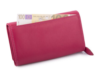 Duży różowy portfel damski skórzany Money Maker - obrazek 6