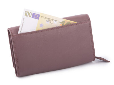 Duży portfel damski skórzany w kolorze mauve Money Maker - obrazek 3