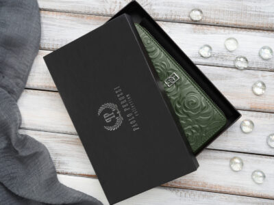 Duży, ciemnozielony portfel damski zapinany dookoła na zamek błyskawiczny Paolo Peruzzi - obrazek 8