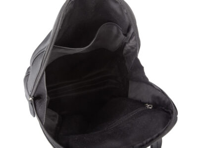 Elegancki, skórzany plecak damski miejski w kolorze czarnym - obrazek 6