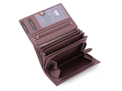 Duży portfel damski skórzany w kolorze mauve Money Maker - obrazek 6