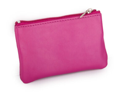 Różowe etui skórzane na klucze zapinane na zamek J Jones - obrazek 2