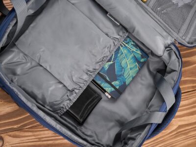 Ciemnoniebieski plecak podróżny poszerzany 40x30x20 cm Paolo Peruzzi - obrazek 6