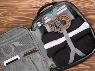 Czarny plecak podróżny do samolotu 40x30x20 cm Paolo Peruzzi - obrazek 3