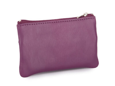 Fioletowe etui skórzane na klucze zapinane na zamek J Jones - obrazek 2