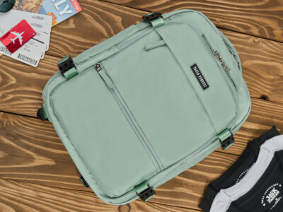 Jasnozielony plecak podróżny bagaż podręczny do samolotu 40x30x20 cm Paolo Peruzzi - obrazek 12
