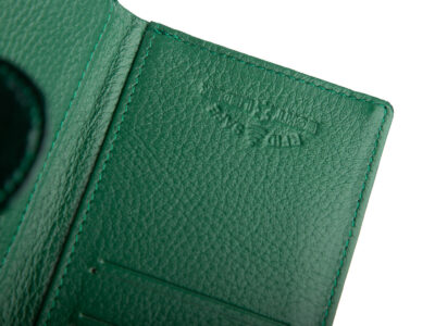 Duży portfel damski lakierowany zielony z motylkami skóra naturalna Jennifer Jones - obrazek 6