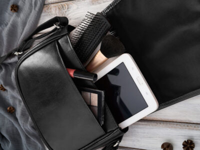 Czarna torebka damska skórzana, elegancka, półokrągła Paolo Peruzzi - obrazek 6