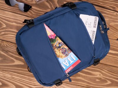 Ciemnoniebieski plecak podróżny poszerzany 40x30x20 cm Paolo Peruzzi - obrazek 8