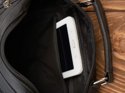 Pozioma, skórzana, czarna torba męska do pracy Paolo Peruzzi - obrazek 7