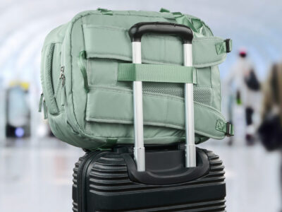 Jasnozielony plecak podróżny bagaż podręczny do samolotu 40x30x20 cm Paolo Peruzzi - obrazek 4