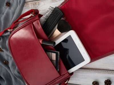 Czerwona torebka damska skórzana, elegancka, półokrągła Paolo Peruzzi - obrazek 5