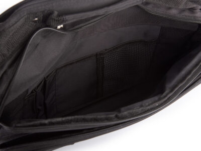 Czarna, materiałowa torba męska do pracy na dokumenty A4 Beltimore - obrazek 5