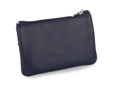 Granatowe etui skórzane na klucze zapinane na zamek J Jones - obrazek 2