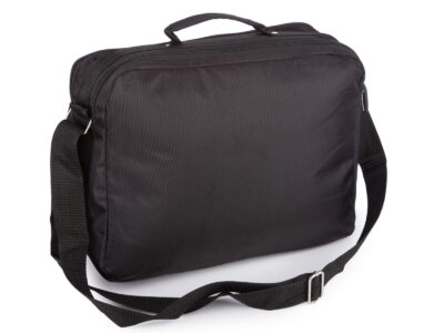 Czarna, materiałowa torba męska do pracy na dokumenty A4 Beltimore - obrazek 3