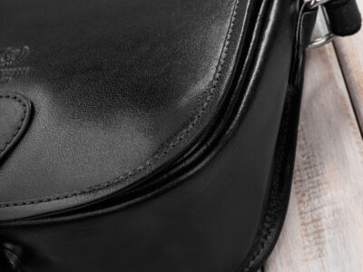 Czarna torebka damska skórzana, elegancka, półokrągła Paolo Peruzzi - obrazek 5