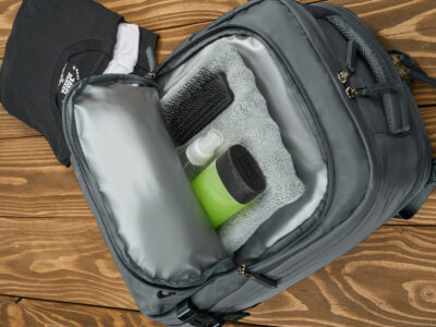 Szary plecak podróżny do samolotu 40x30x20 cm poszerzany Paolo Peruzzi - obrazek 9