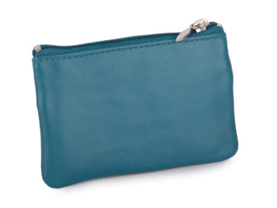 Niebieskie etui skórzane na klucze zapinane na zamek J Jones - obrazek 2