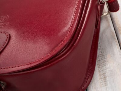 Czerwona torebka damska skórzana, elegancka, półokrągła Paolo Peruzzi - obrazek 9