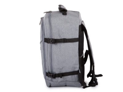 Średniej wielkości, szary plecak podróżny otwierany jak walizka 40x25x20 cm - obrazek 4