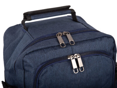 Średniej wielkości, granatowy plecak podróżny otwierany jak walizka 40x25x20 cm - obrazek 8