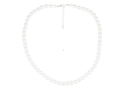 Klasyczny naszyjnik damski z białych pereł Preciosa 44 cm Classic White