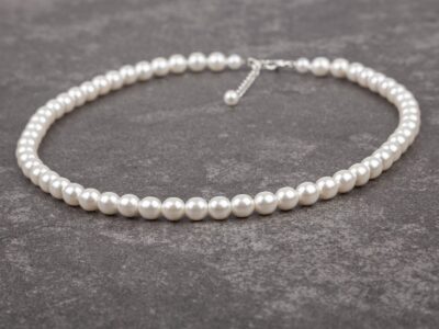 Klasyczny naszyjnik damski z białych pereł Preciosa 44 cm Classic White - obrazek 2