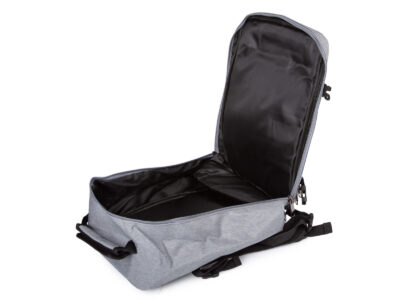 Średniej wielkości, szary plecak podróżny otwierany jak walizka 40x25x20 cm - obrazek 11