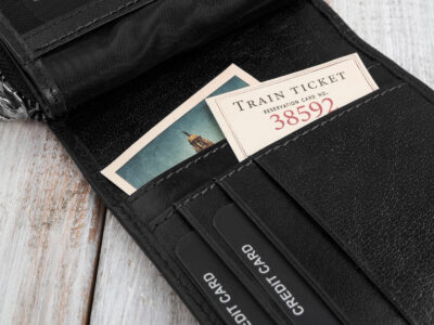 Czarny portfel damski skórzany średni zapinany na zatrzask i zamek błyskawiczny RFID - obrazek 9