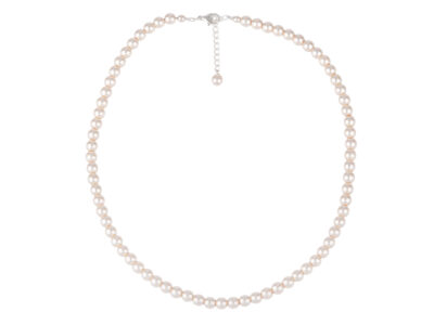 Elegancki damski naszyjnik z małych okrągłych pereł Preciosa w kolorze pudrowego różu Eterna Rose