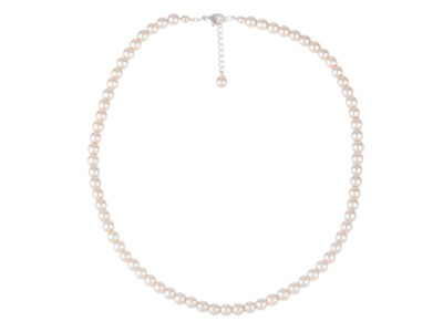 Elegancki damski naszyjnik z małych okrągłych pereł Preciosa w kolorze pudrowego różu Eterna Rose - obrazek 1