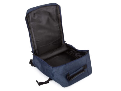 Średniej wielkości, granatowy plecak podróżny otwierany jak walizka 40x25x20 cm - obrazek 11