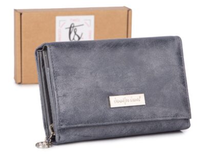 Szara portmonetka damska cieniowana średnia Jennifer Jones