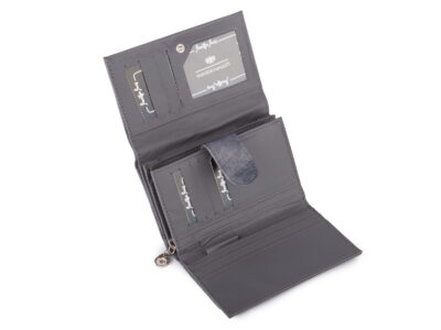 Szara portmonetka damska cieniowana średnia Jennifer Jones - obrazek 4