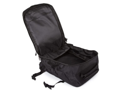 Średniej wielkości, czarny plecak podróżny otwierany jak walizka 40x25x20 cm - obrazek 11