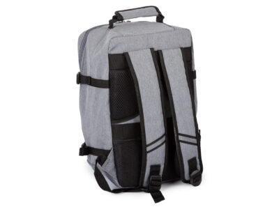 Średniej wielkości, szary plecak podróżny otwierany jak walizka 40x25x20 cm - obrazek 2