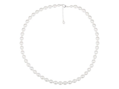 Klasyczny naszyjnik damski z białych pereł Preciosa Classic White 50 cm - obrazek 1