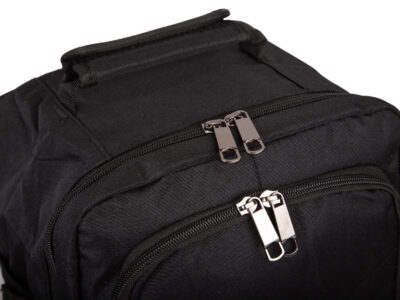 Średniej wielkości, czarny plecak podróżny otwierany jak walizka 40x25x20 cm - obrazek 8