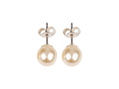 Kolczyki damskie na sztyfcie z pojedynczymi perłami 8 mm w kolorze ecru Beige Symphony