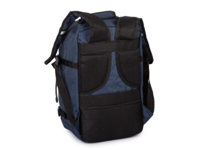 Średniej wielkości, granatowy plecak podróżny otwierany jak walizka 40x25x20 cm - obrazek 5