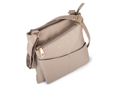 Elegancka mała beżowa torebka damska na ramię Jennifer Jones - obrazek 2