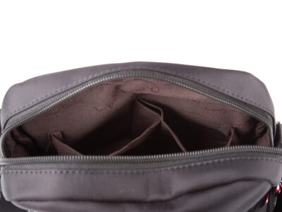 Czarno-niebieska torba męska na ramię Pierre Cardin - średnia i wygodna na co dzień - obrazek 8