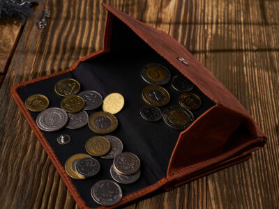 Jasnobrązowy średniej wielkości skórzany portfel damski w stylu vintage Paolo Peruzzi - obrazek 5