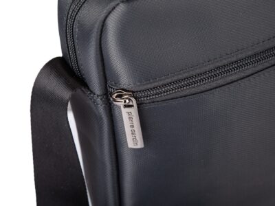 Szara torba męska na ramię Pierre Cardin - średnia  i wygodna na co dzień - obrazek 5