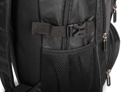 Duży 2-komorowy plecak szkolny / sportowy / do pracy w kolorze czarnym - obrazek 7