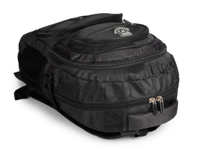 Duży 2-komorowy plecak szkolny / sportowy / do pracy w kolorze czarnym - obrazek 3