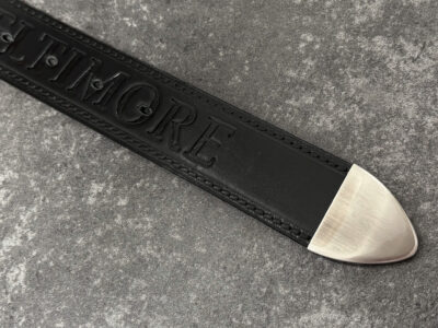 Pasek męski skórzany do spodni typu jeans czarny z klasyczną klamrą Beltimore 125 cm - obrazek 8