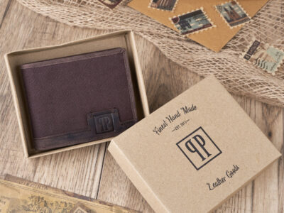 Wygodny, brązowy portfel męski Paolo Peruzzi z mocnego materiału i skóry naturalnej - obrazek 9