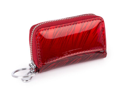 Zestaw prezentowy Etui na klucze czerwone listki + Portfel damski czerwone listki - obrazek 8