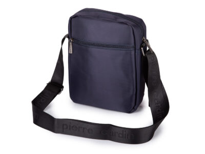 Granatowa torba męska na ramię Pierre Cardin - średnia  i wygodna na co dzień - obrazek 3